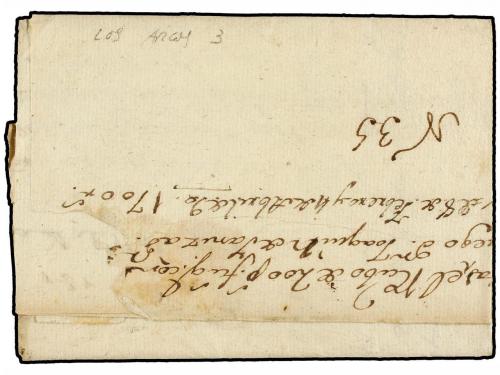 ¿ ESPAÑA: PREFILATELIA. 1790. LOS ARCOS a TUDELA. Marca NAVA