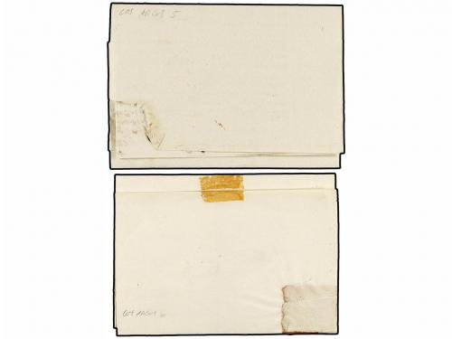 ✉ ESPAÑA: PREFILATELIA. 1827-43. LOS ARCOS. Dos cartas con l