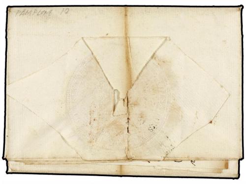 ¿ ESPAÑA: PREFILATELIA. 1757. PAMPLONA a TAFALLA. Carta con