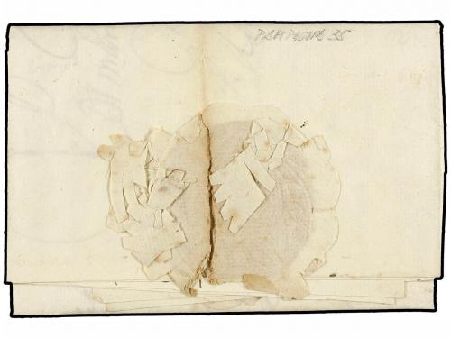 ✉ ESPAÑA: PREFILATELIA. 1794. PAMPLONA a TAFALLA. Carta con 