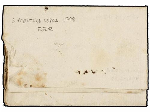 ✉ ESPAÑA: PREFILATELIA. 1798. PEUNTE LA REINA a RONCAL. Marc