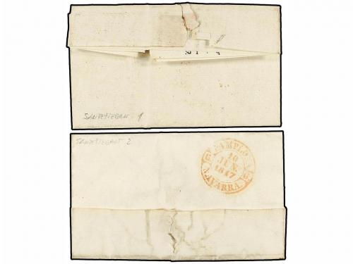 ✉ ESPAÑA: PREFILATELIA. 1826-47. SANTESTEBAN. Dos cartas con