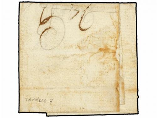 ¿ ESPAÑA: PREFILATELIA. 1771. TAFALLA a PAMPLONA. Marca NAVA