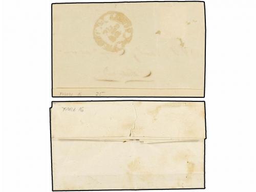 ¿ ESPAÑA: PREFILATELIA. 1850-54. TUDELA. Frontal con 6 cuart