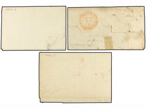 ¿ ESPAÑA: PREFILATELIA. 1826-50. VIANA. Dos cartas con las m