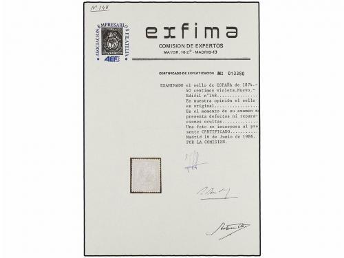 * ESPAÑA. Ed. 146, 148, 149. 20 cts. verde, 40 cts. violeta