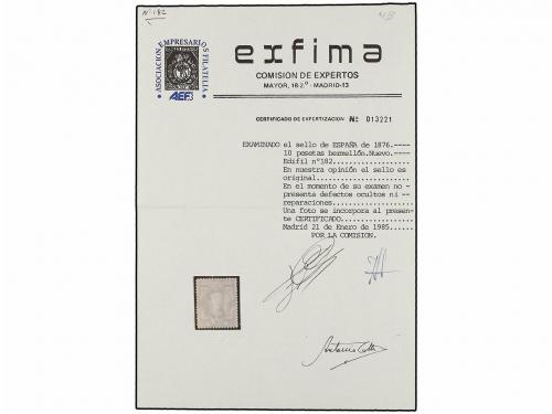 * ESPAÑA. Ed. 182. 10 pts. naranja. MAGNÍFICO EJEMPLAR, exce