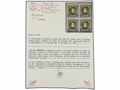 ** ESPAÑA. Ed. 254. 4 pts. castaño violeta. Centraje aceptab