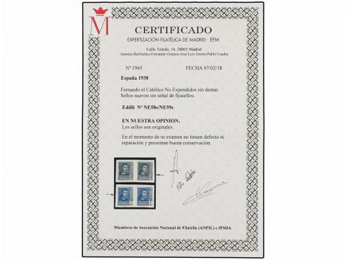 ** ESPAÑA. Ed. NE 58/59s. NO EMITIDOS. Serie completa SIN DE