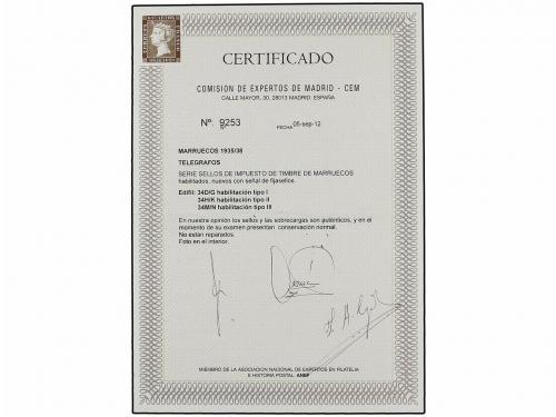 * COLONIAS ESPAÑOLAS: MARRUECOS. Ed. T-34dD/G, 34H/K y 34M/N