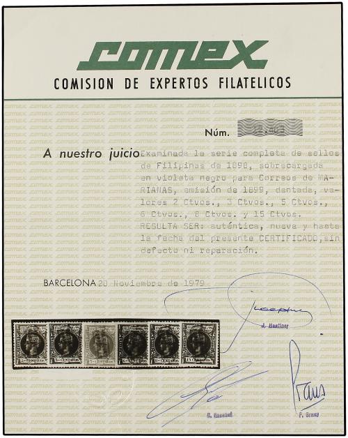 * COLONIAS ESPAÑOLAS: MARIANAS. Ed. 1/6. SERIE COMPLETA, cen