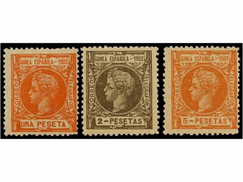 * COLONIAS ESPAÑOLAS: GUINEA. Ed. 1/8. SERIE COMPLETA, centr