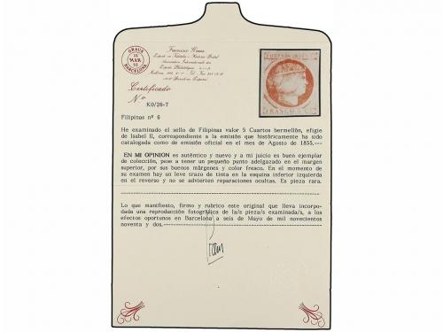 (*) COLONIAS ESPAÑOLAS: FILIPINAS. Ed. 6. 5 cuartos bermelló