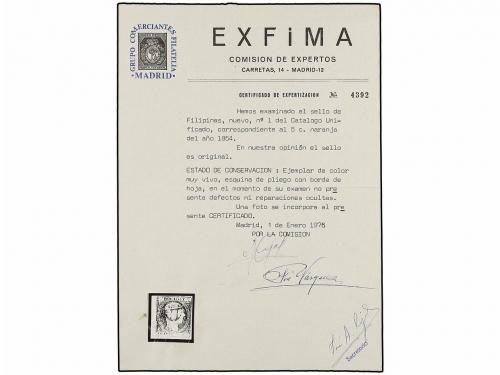 (*) COLONIAS ESPAÑOLAS: FILIPINAS. Ed. 1. 5 cuartos naranja.