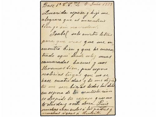 ¿ ESPAÑA GUERRA CIVIL. 1938. MADRID a VALENCIA. Tarjeta Post