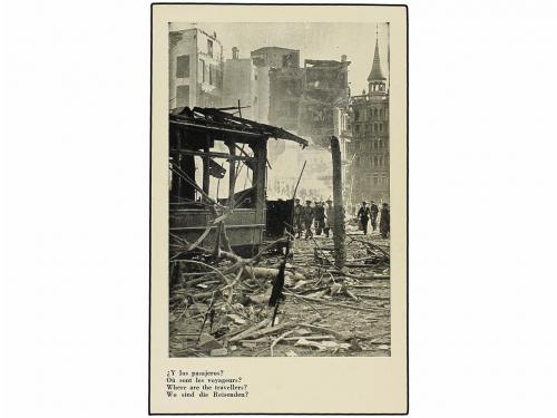 ✉ ESPAÑA GUERRA CIVIL. BOMBARDEO DE BARCELONA. 13 impactante
