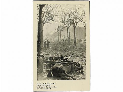 ✉ ESPAÑA GUERRA CIVIL. BOMBARDEO DE BARCELONA. 13 impactante