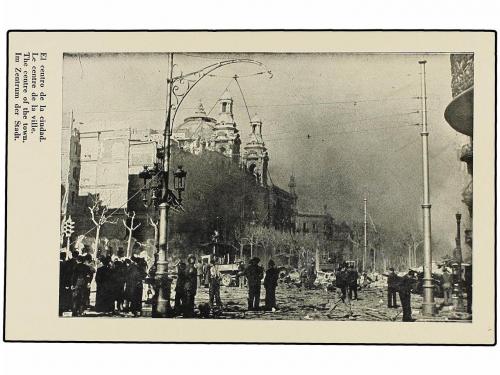 ✉ ESPAÑA GUERRA CIVIL. BOMBARDEO DE BARCELONA. 13 impactante