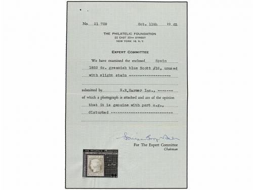 (*) ESPAÑA. Ed. 16. 6 reales azul verde. Excelente aspecto.