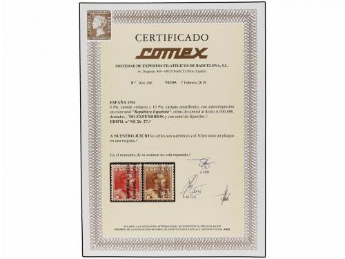 * ESPAÑA. Ed. NE 26/27. NO EMITIDOS. 4 y 10 pts. este último