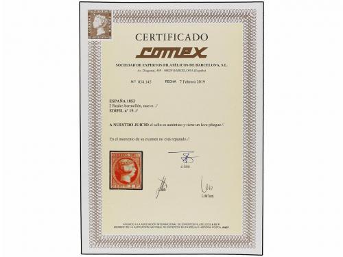 (*) ESPAÑA. Ed. 19. 2 reales bermellón. Color intenso y buen