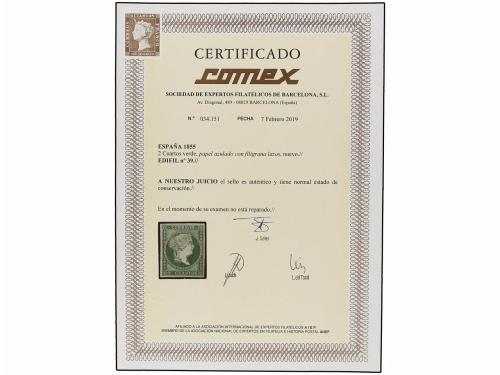 (*) ESPAÑA. Ed. 39. 2 cuartos verde. Color muy fresco y buen