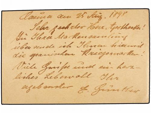 ✉ ESPAÑA. Ed. 236, 237, 238, 240. 1898. CORUÑA a ALEMANIA. E