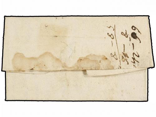 ✉ ESPAÑA: PREFILATELIA. 1827. LA GOLETA a OVIEDO. Marca Y/AS