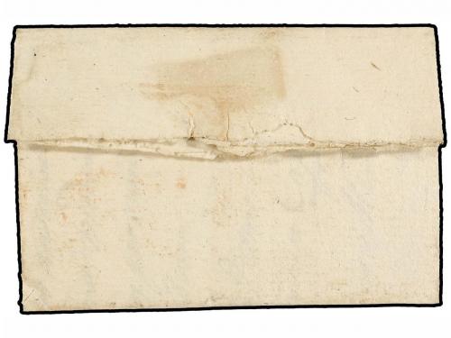 ✉ ESPAÑA: PREFILATELIA. 1827. PESOZ a OVIEDO. Marca CT/ASTUR