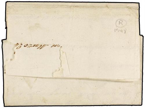 ✉ ESPAÑA: PREFILATELIA. 1830. SANTA EULALIA a OVIEDO. Marca 