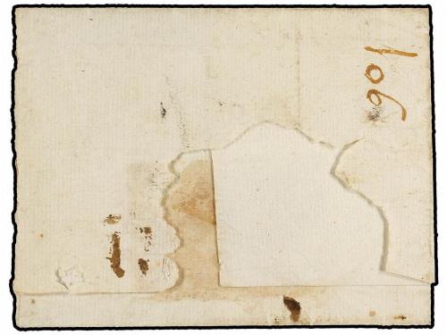 ¿ ESPAÑA: PREFILATELIA. (1750 ca.). Envuelta circulada a GUI