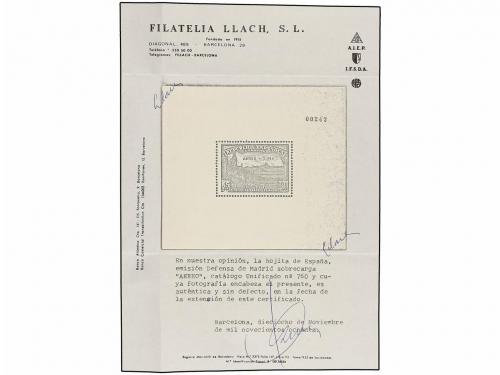 ** ESPAÑA. Ed. 760. HB. Aéreo + 5 pts. azul. Leve huella de