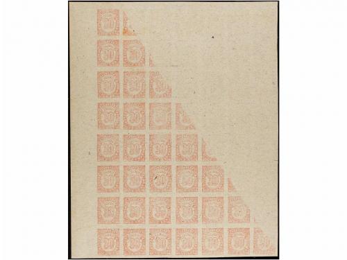 (*) ESPAÑA. Ed. 750s. 30 cts. carmín. Bloque de 56 sellos SI