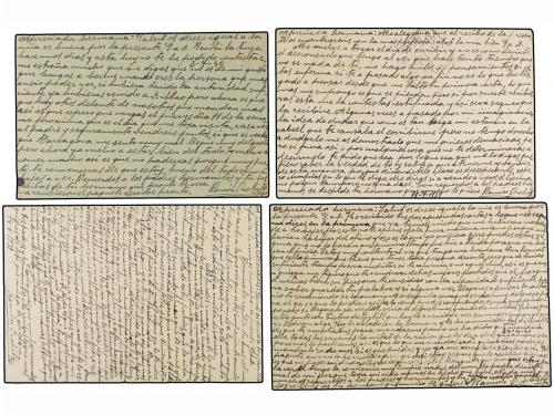 ¿ ESPAÑA GUERRA CIVIL. 1939-40. Conjunto de 4 tarjetas posta