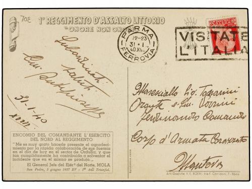 ¿ ESPAÑA GUERRA CIVIL. Tarjeta Postal 1º FANTRIA. D'ASSALTO