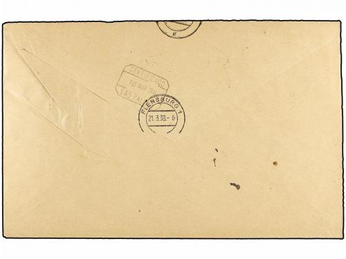 ✉ ESPAÑA: CANARIAS. Ed. 23, 40, 50. 1938. LA LAGUNA a ALEMAN