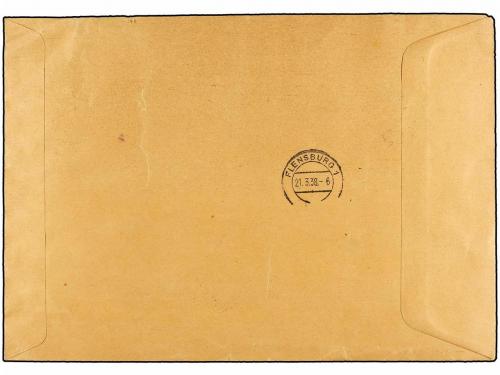 ✉ ESPAÑA: CANARIAS. Ed. 34, 39, 45. 1938. LA LAGUNA a ALEMAN