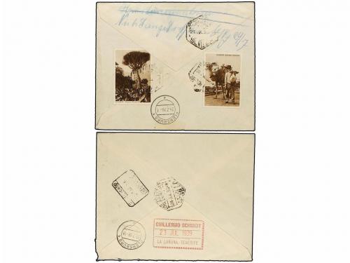¿ ESPAÑA. 1939. LA LAGUNA a ALEMANIA. Dos cartas certificada