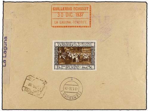 ¿ ESPAÑA: CANARIAS. Ed. 39 (2). 1937. LA LAGUNA a ALEMANIA.