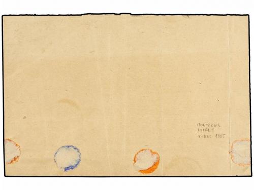 Δ FRANCIA. 1885. Fragmento de un paquete postal pesado (entr