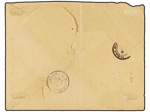 ✉ FRANCIA. 1886. MEUSE a NEUFCHATEAU. 15 cts. azul, tasada a