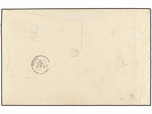 ✉ FRANCIA. 1885. MIRECOURT a EPINAL. 15 cts. azul (3) tasada