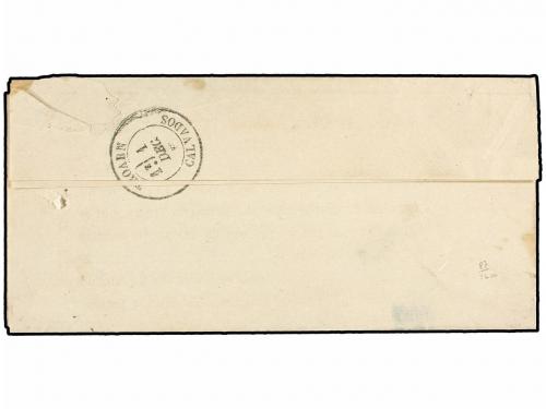 ✉ FRANCIA. 1886. TROARN a Carta Local tasada con sello de 30