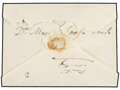 ¿ ESPAÑA. Ed. 15. 1852. GRANADA a VÉLEZ MÁLAGA. Sobre de car