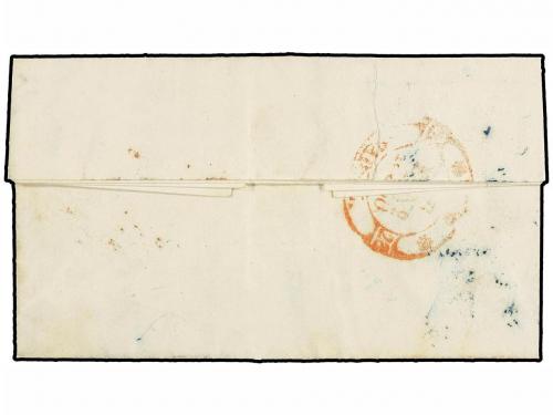 ¿ ESPAÑA. Ed. 1. 1850. SEVILLA a CÁDIZ. 6 cuartos negro, mat