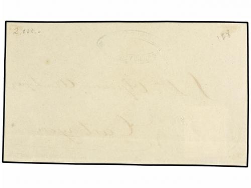 ¿ ESPAÑA. Ed. 33A. 1854. FRONTAL de GIJÓN a CARBAYIN. 4 cuar