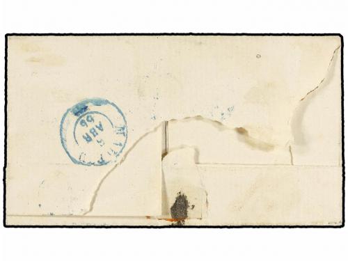 ¿ ESPAÑA. Ed. 33. 1855. SAN SEBASTIAN a MADRID. 4 cuartos ro