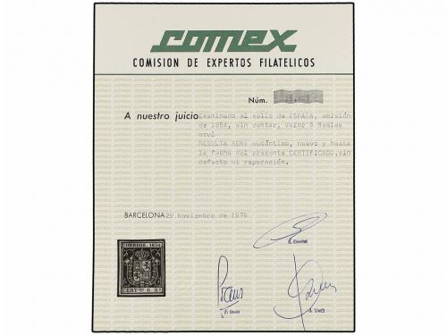 (*) ESPAÑA. Ed. 27. 6 reales azul. MAGNÍFICO EJEMPLAR. Cert.