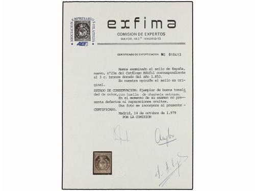 (*) ESPAÑA. Ed. 23. 3 cuartos bronce dorado. Conserva todo e