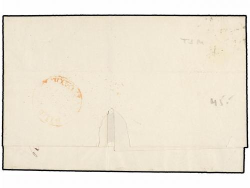 ¿ ESPAÑA. Ed. 6, 7. 1851. BARCELONA a BILBAO. 6 cuartos negr